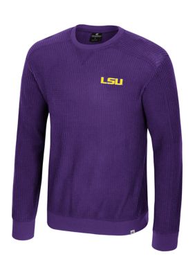Colosseum Men's NCAA LSU Tigers Sweet Dee Waffle Sweater