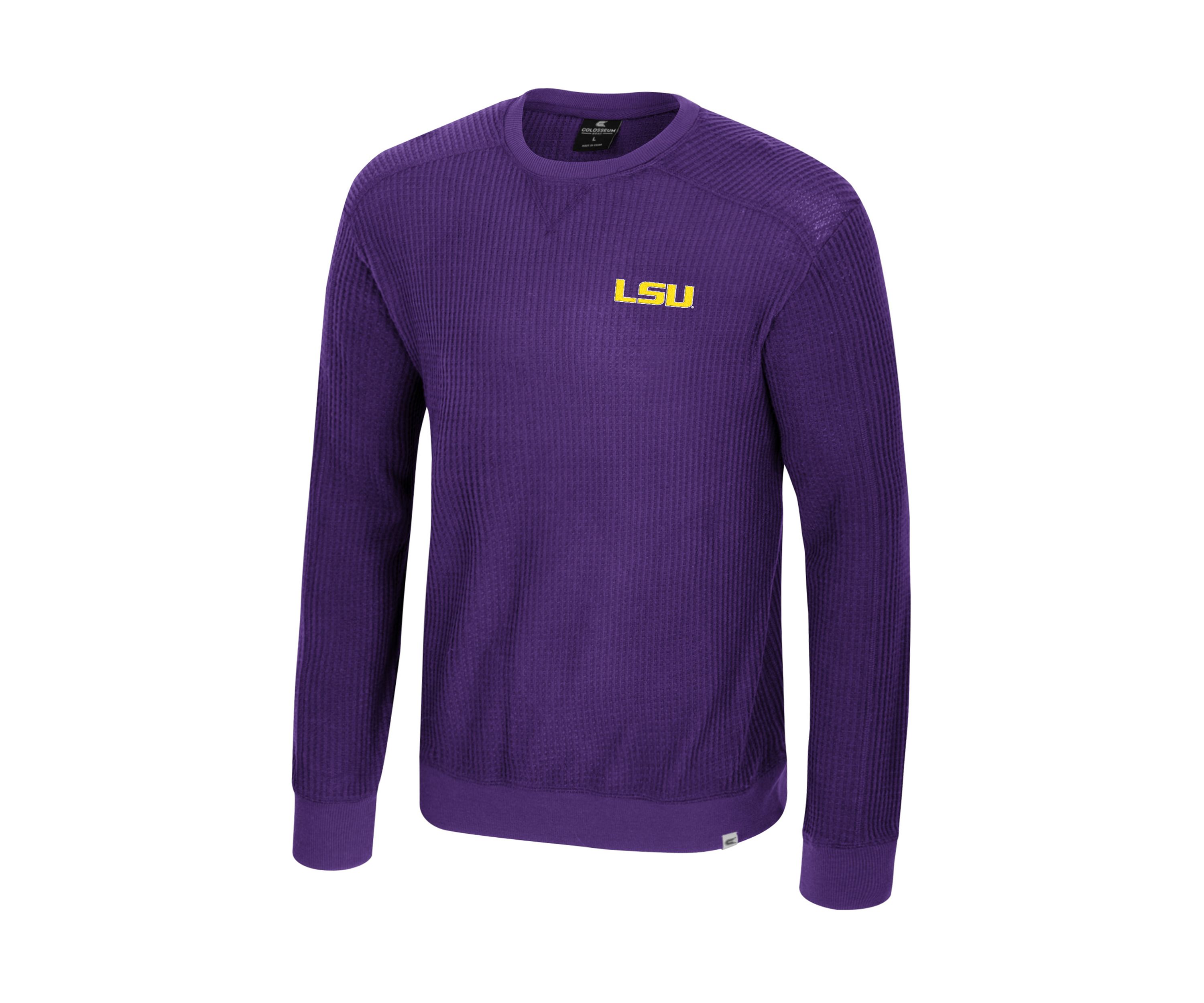 NCAA LSU Tigers Sweet Dee Waffle Sweater 
