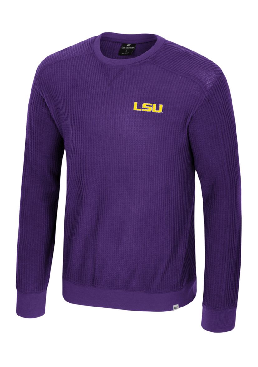 NCAA LSU Tigers Sweet Dee Waffle Sweater 