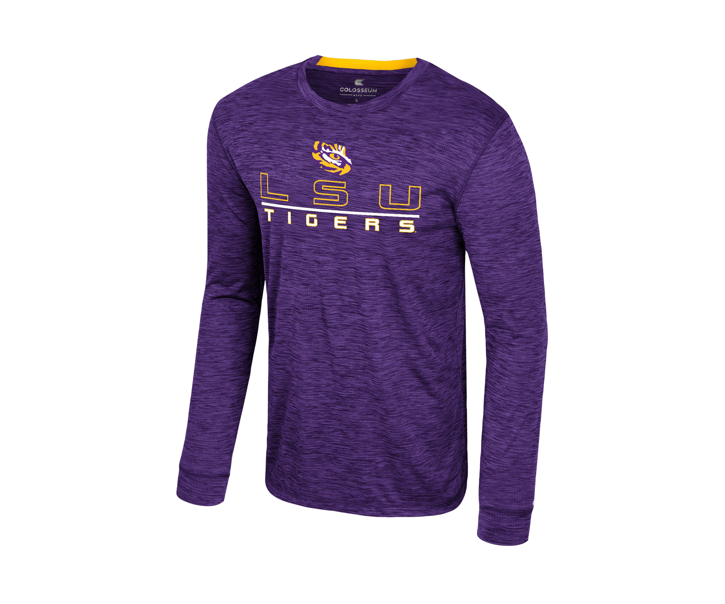 NCAA LSU Tigers  Long Sleeve Mesh Graphic T-Shirt