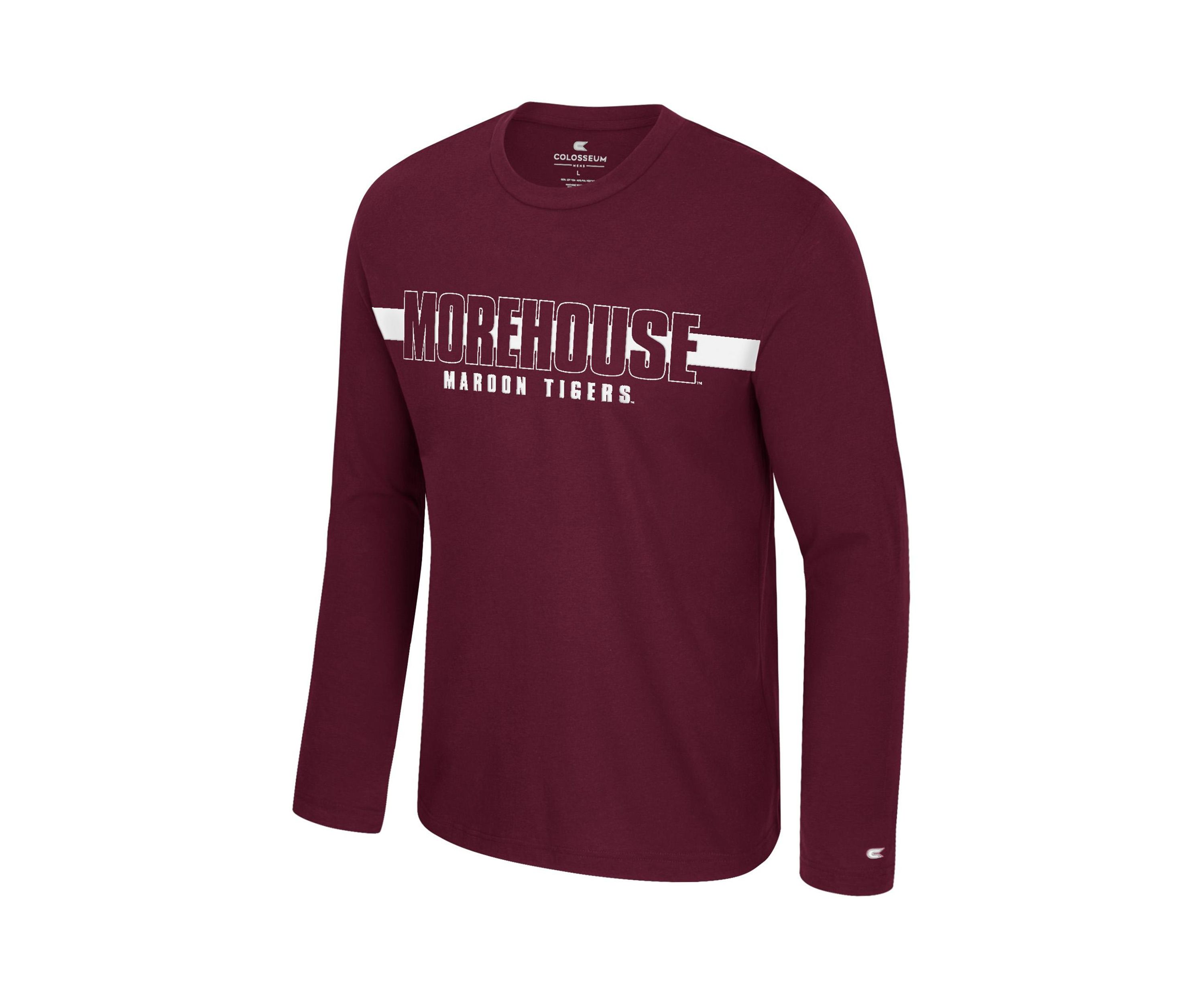 NCAA Morehouse Maroon Tigers Bar Long Sleeve Graphic T-Shirt