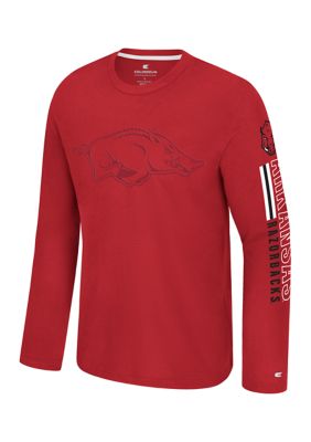 Colosseum Men's NCAA Arkansas Razorbacks Long Sleeve Washed Out Graphic T-Shirt