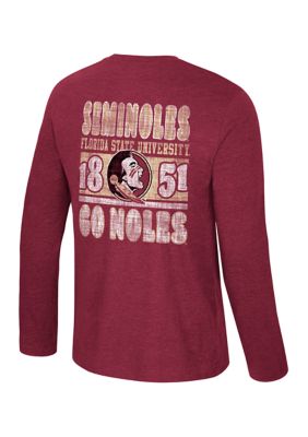Colosseum Men's NCAA Florida State Seminoles Long Sleeve Distressed Washed Out Graphic T-Shirt, 2XL