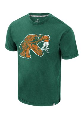 Colosseum Men's NCAA Florida A&M Rattlers Short Sleeve Distressed Washed Out Graphic T-Shirt, 2XL