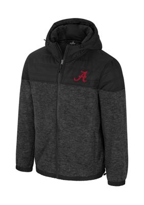 Colosseum Men's NCAA Alabama Crimson Tide Purpose Full Zip Polar Hoodie, 2XL