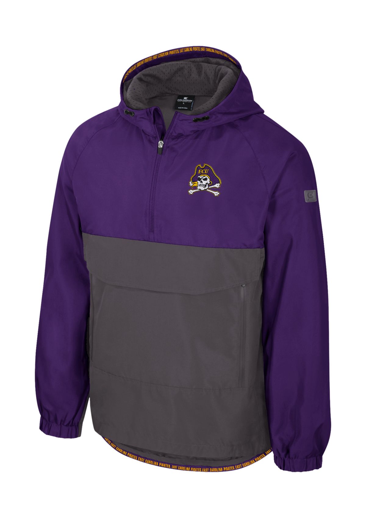 NCAA East Carolina Pirates Gives Back 1/2 Zip Anorak Jacket