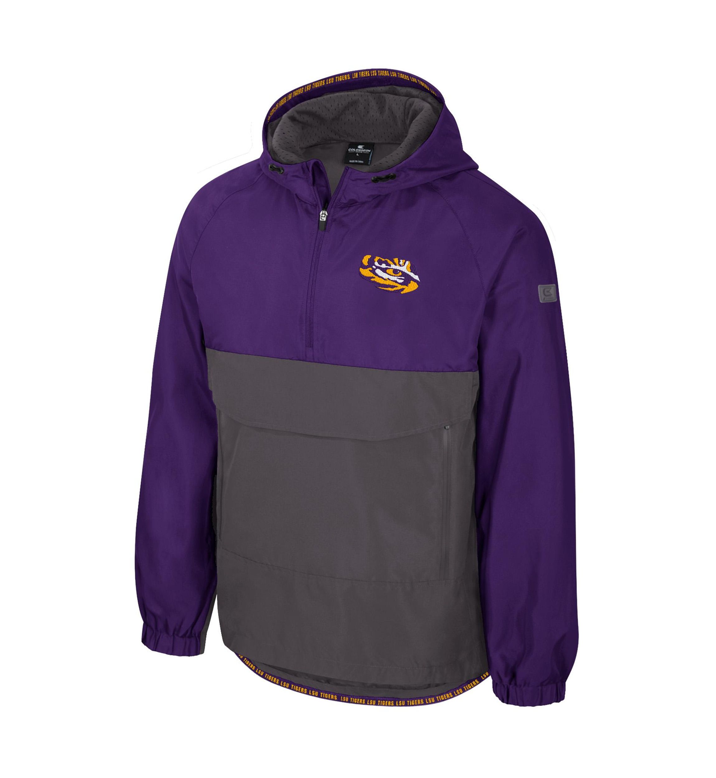NCAA LSU Tigers Gives Back 1/2 Zip Anorak Jacket