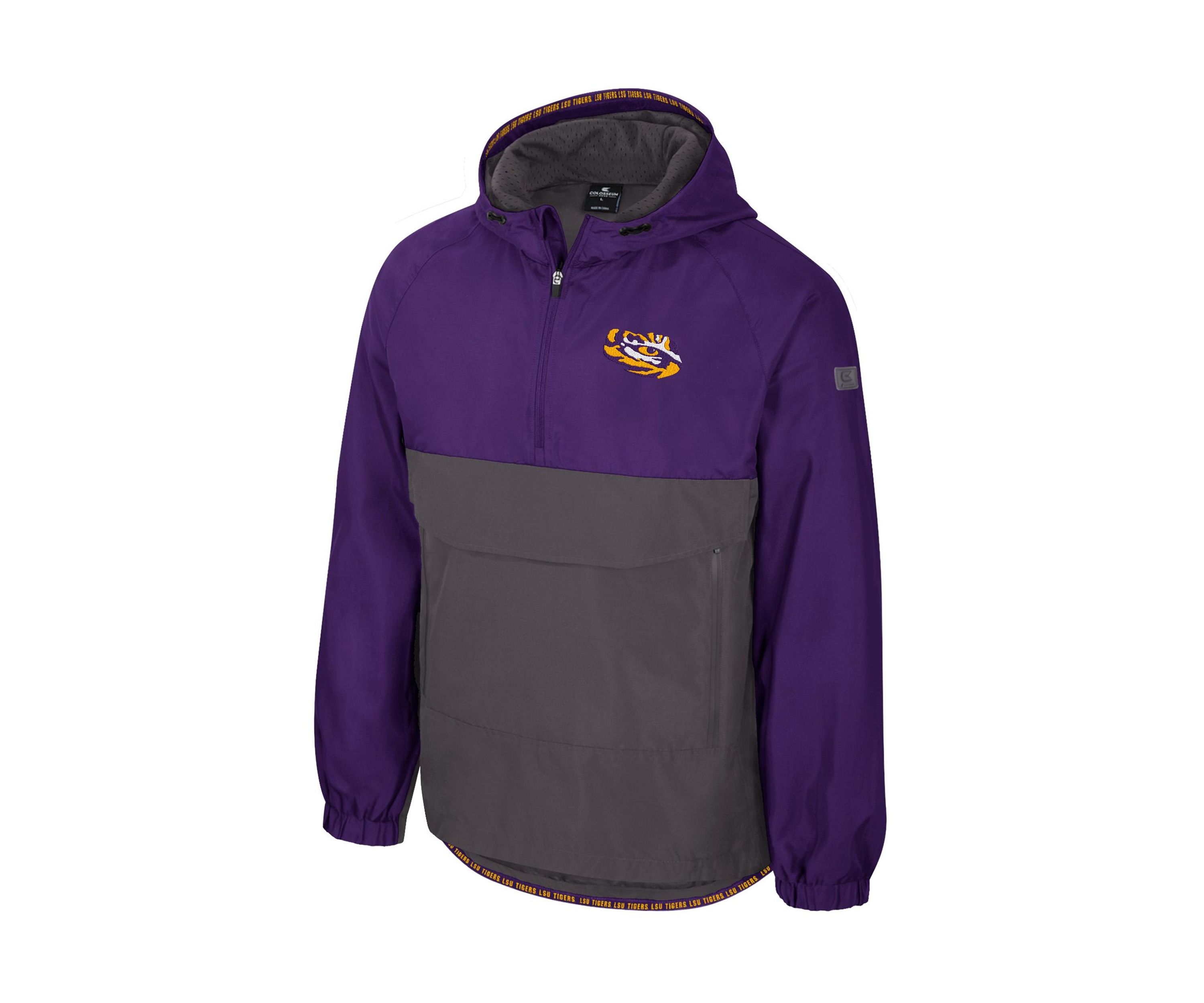 NCAA LSU Tigers Gives Back 1/2 Zip Anorak Jacket