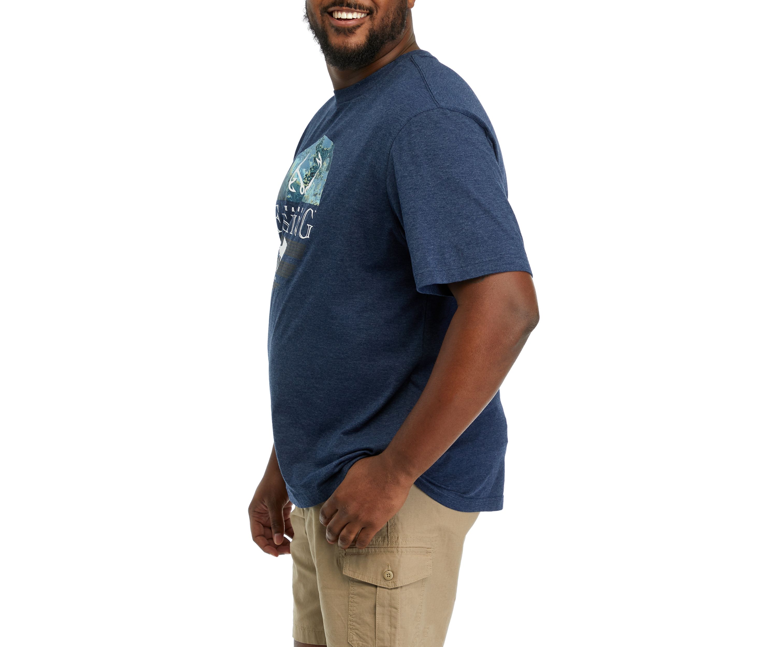 Big & Tall Short Sleeve Xtreme Original Fishing Dual Blend Graphic T-Shirt