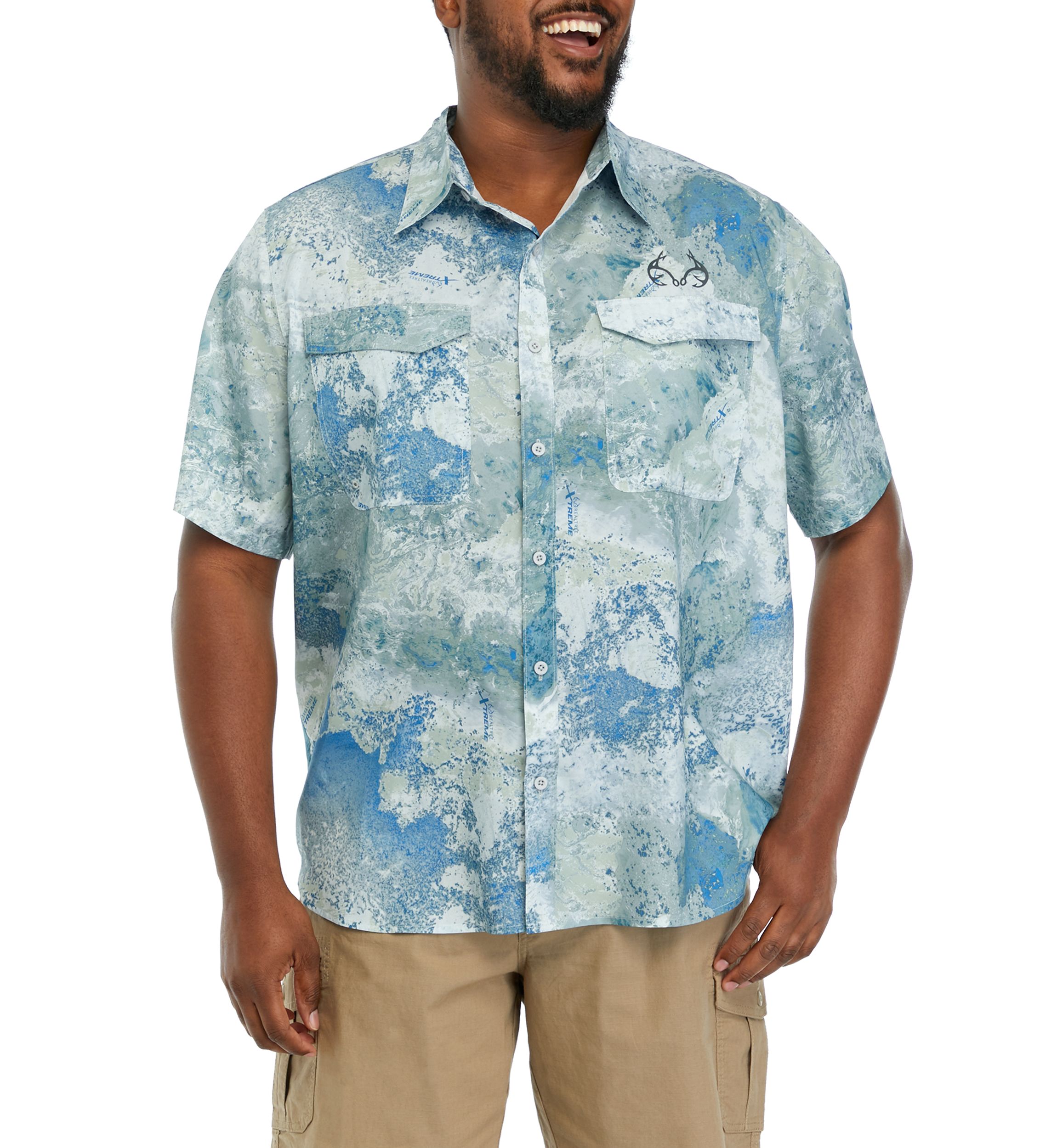 Big & Tall Short Sleeve Charter Fishing Shirt