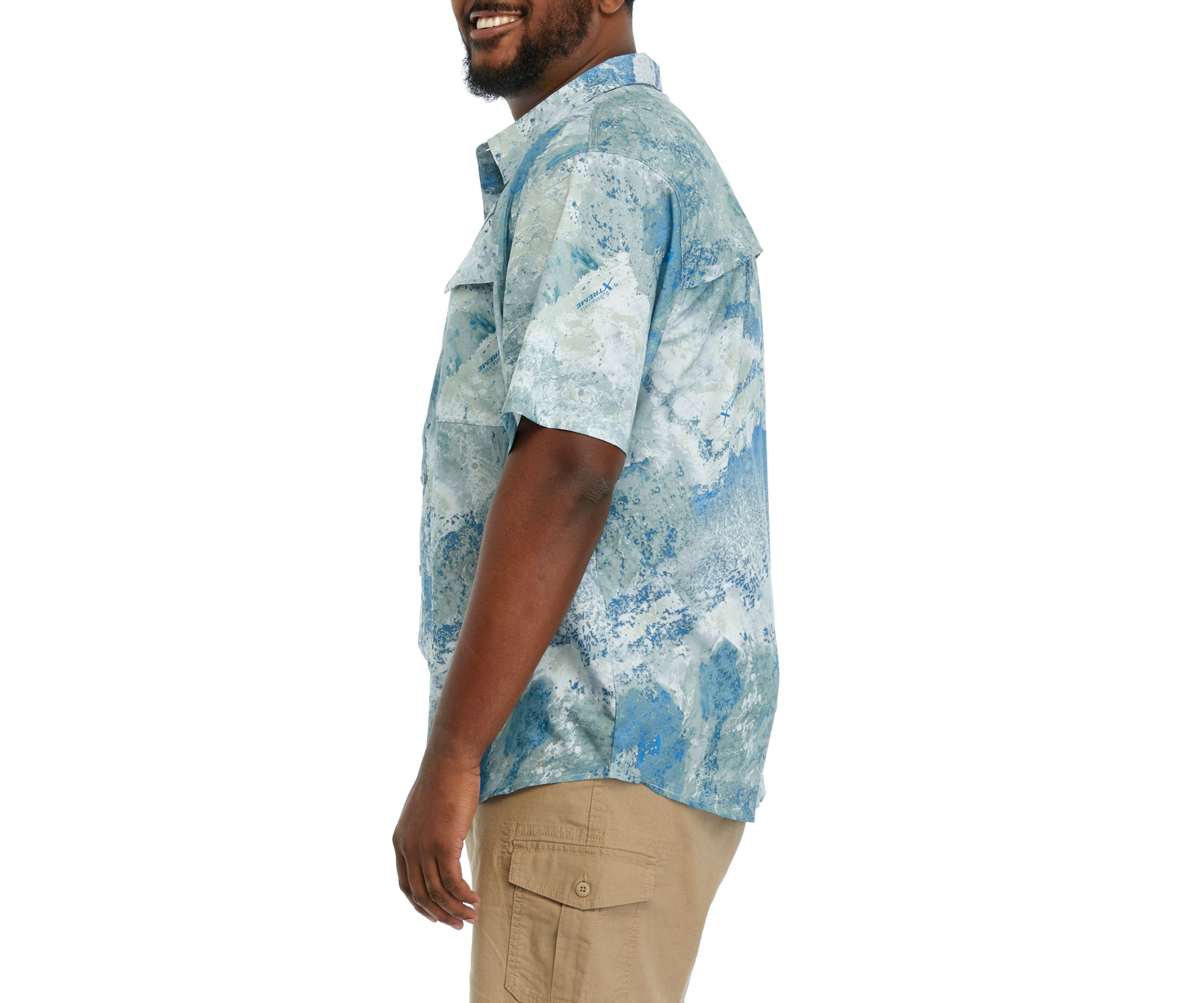 Big & Tall Short Sleeve Charter Fishing Shirt