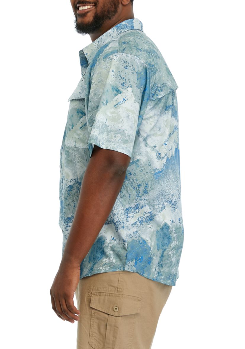 Big & Tall Short Sleeve Charter Fishing Shirt