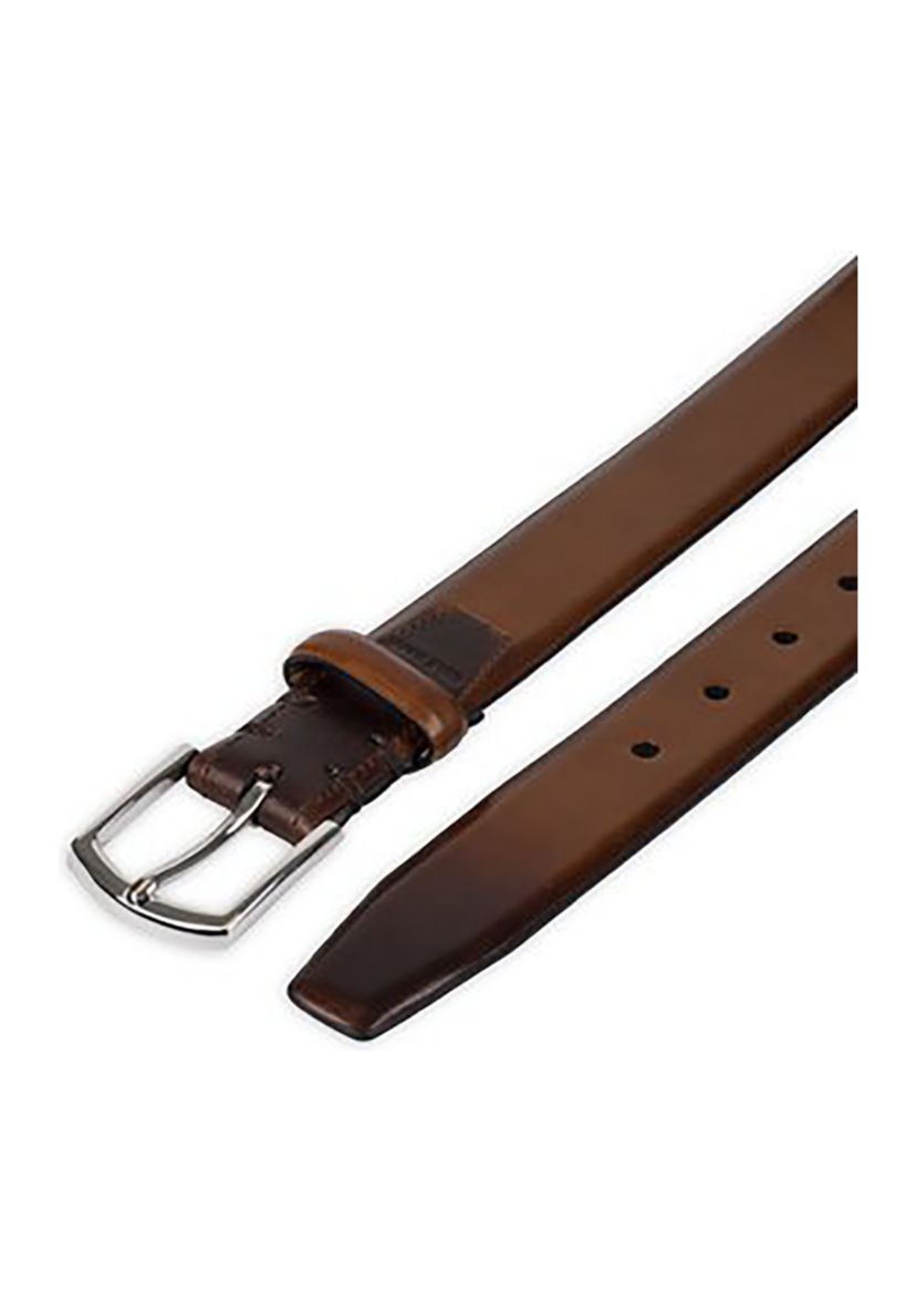 Mens Lewis Burnished Leather Belt