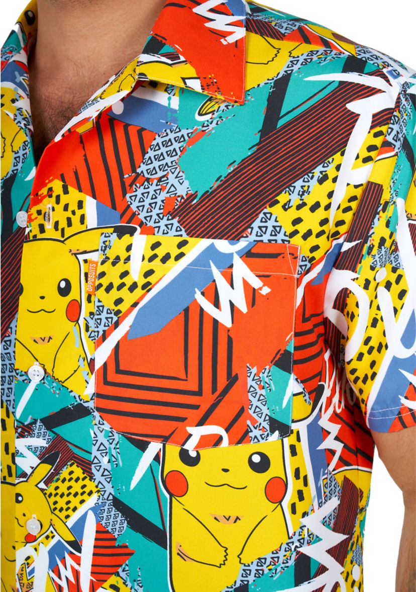 OppoSuits Summer Combo Swimwear - Mens Two Piece Matching Set - Pokemon Pika Pikachu