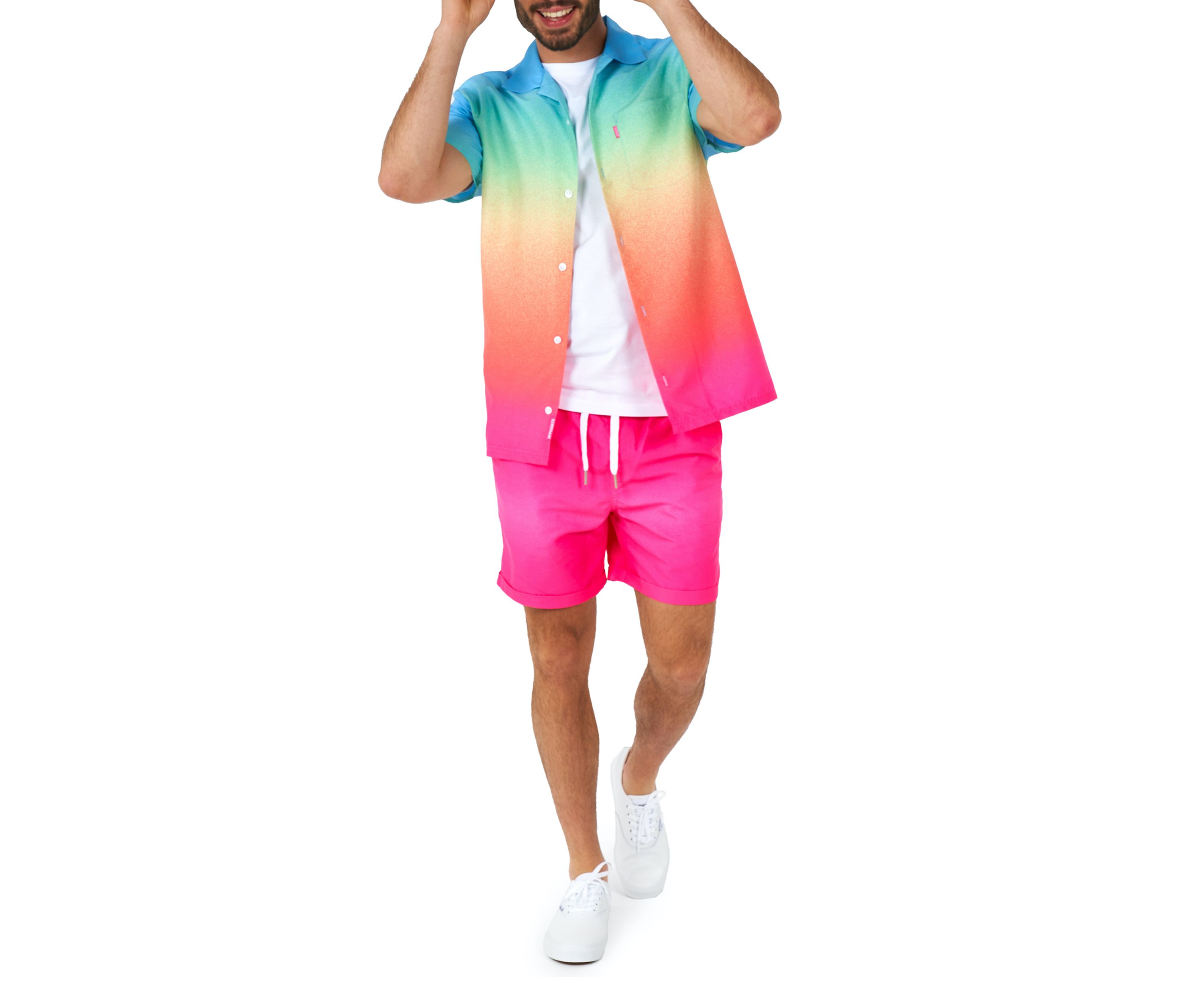 OppoSuits Summer Combo Swimwear - Mens Two Piece Matching Set - Funky Fade