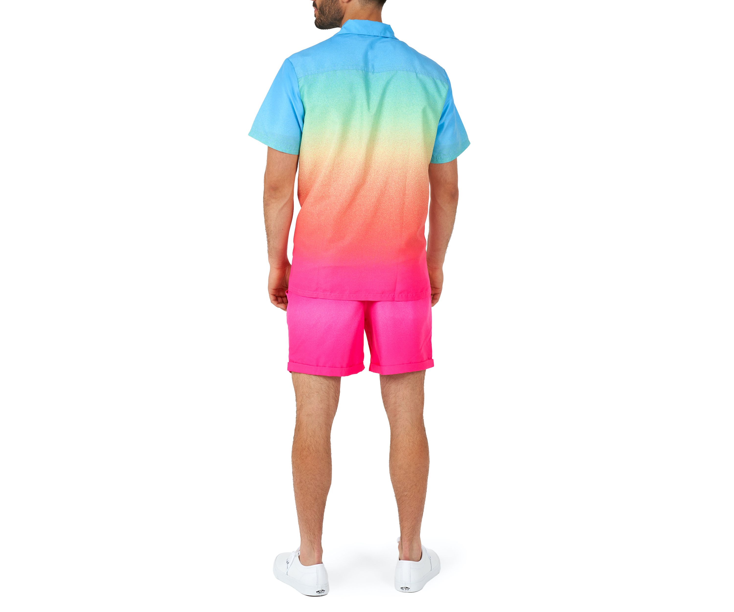 OppoSuits Summer Combo Swimwear - Mens Two Piece Matching Set - Funky Fade
