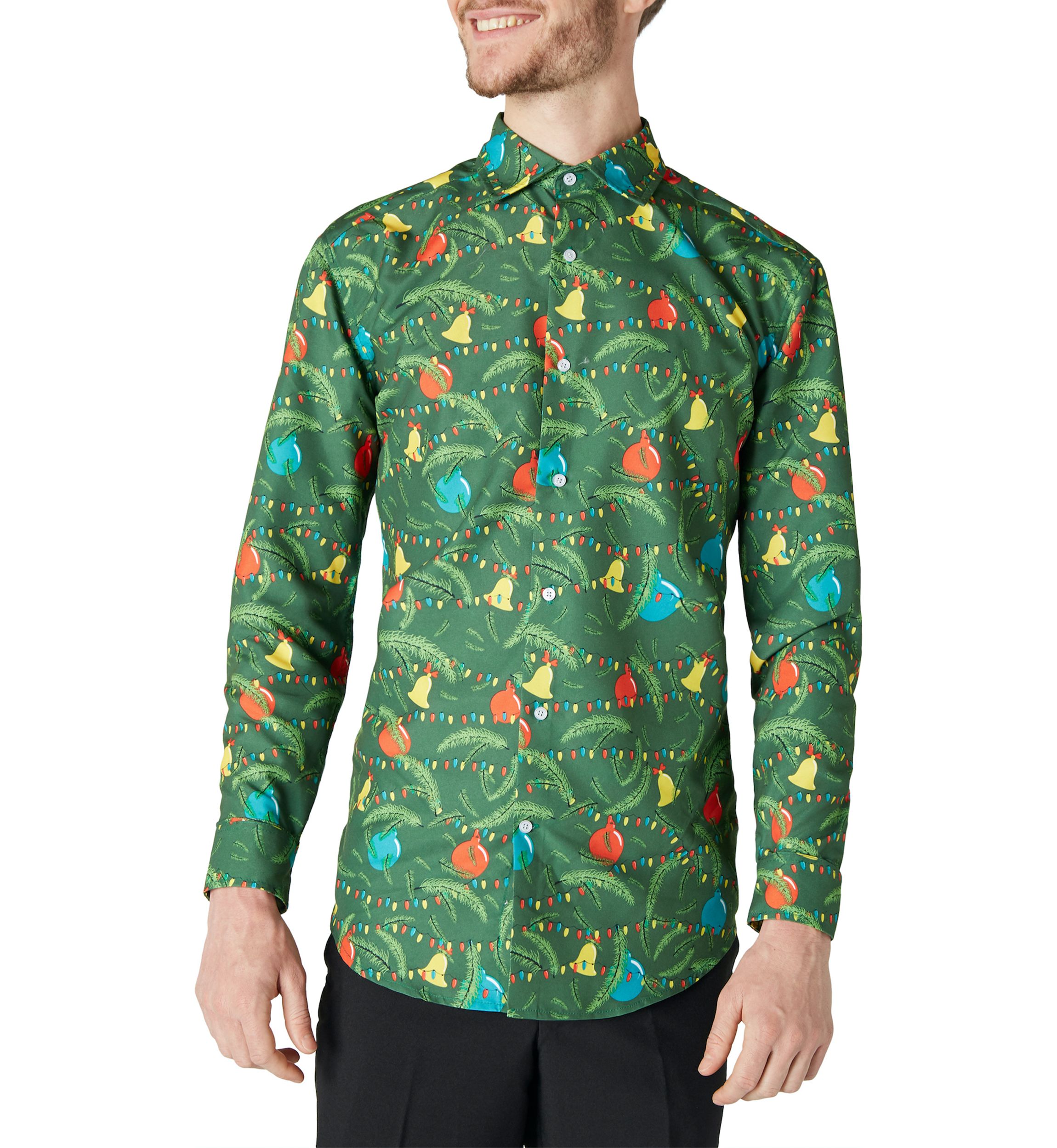 Christmas Green Tree  Long Sleeve Shirt