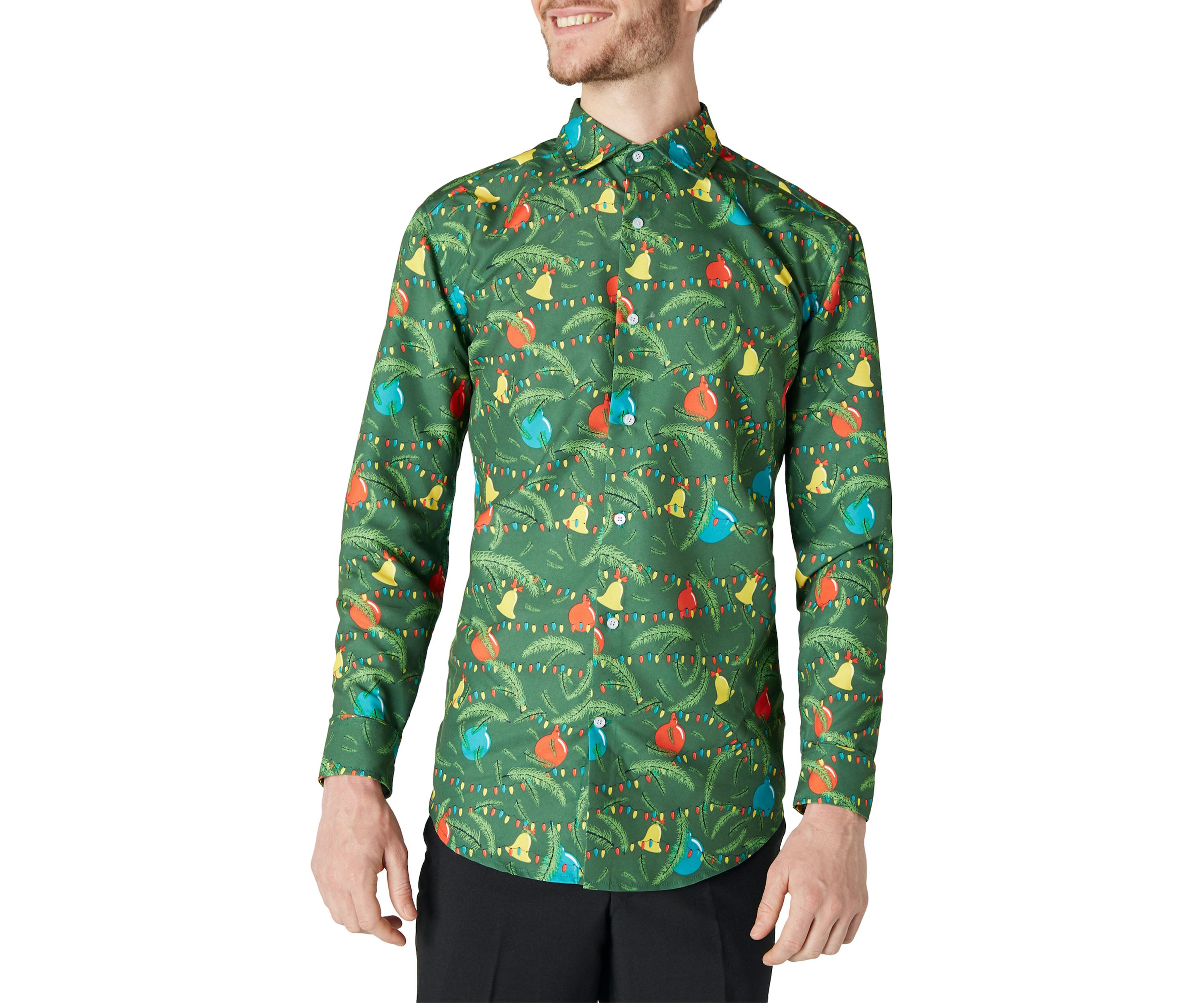 Christmas Green Tree  Long Sleeve Shirt