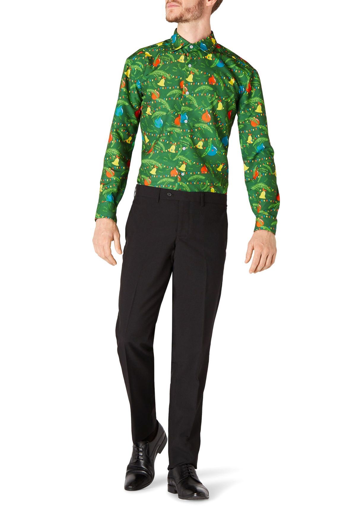 Christmas Green Tree  Long Sleeve Shirt