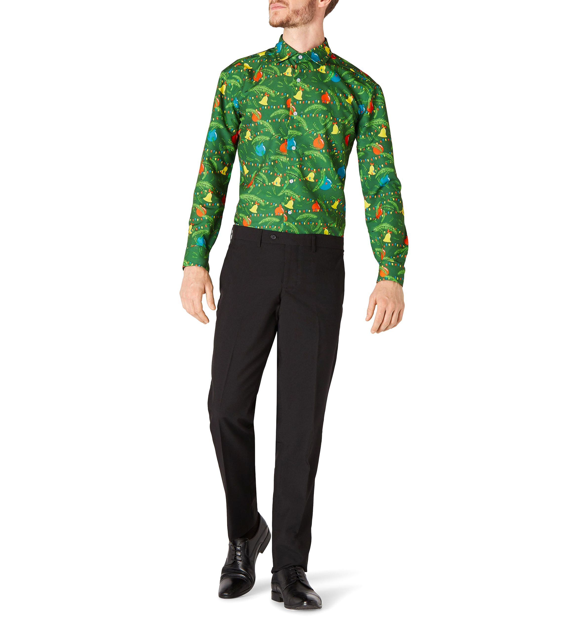 Christmas Green Tree  Long Sleeve Shirt