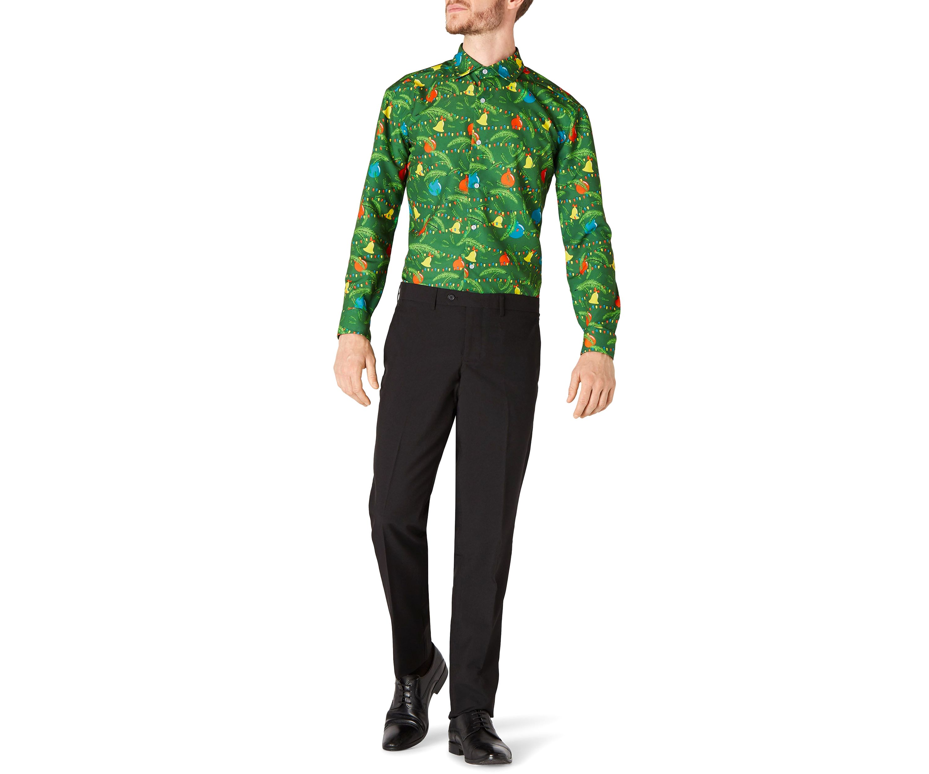 Christmas Green Tree  Long Sleeve Shirt