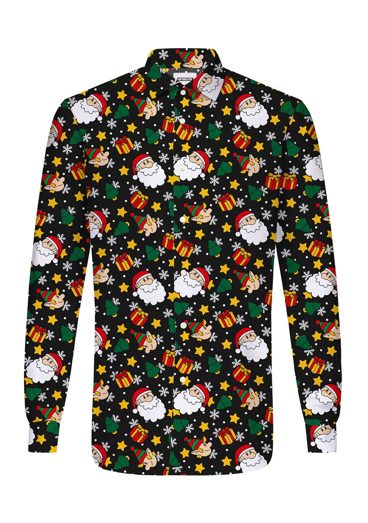 Santa Elves Black Long Sleeve Shirt