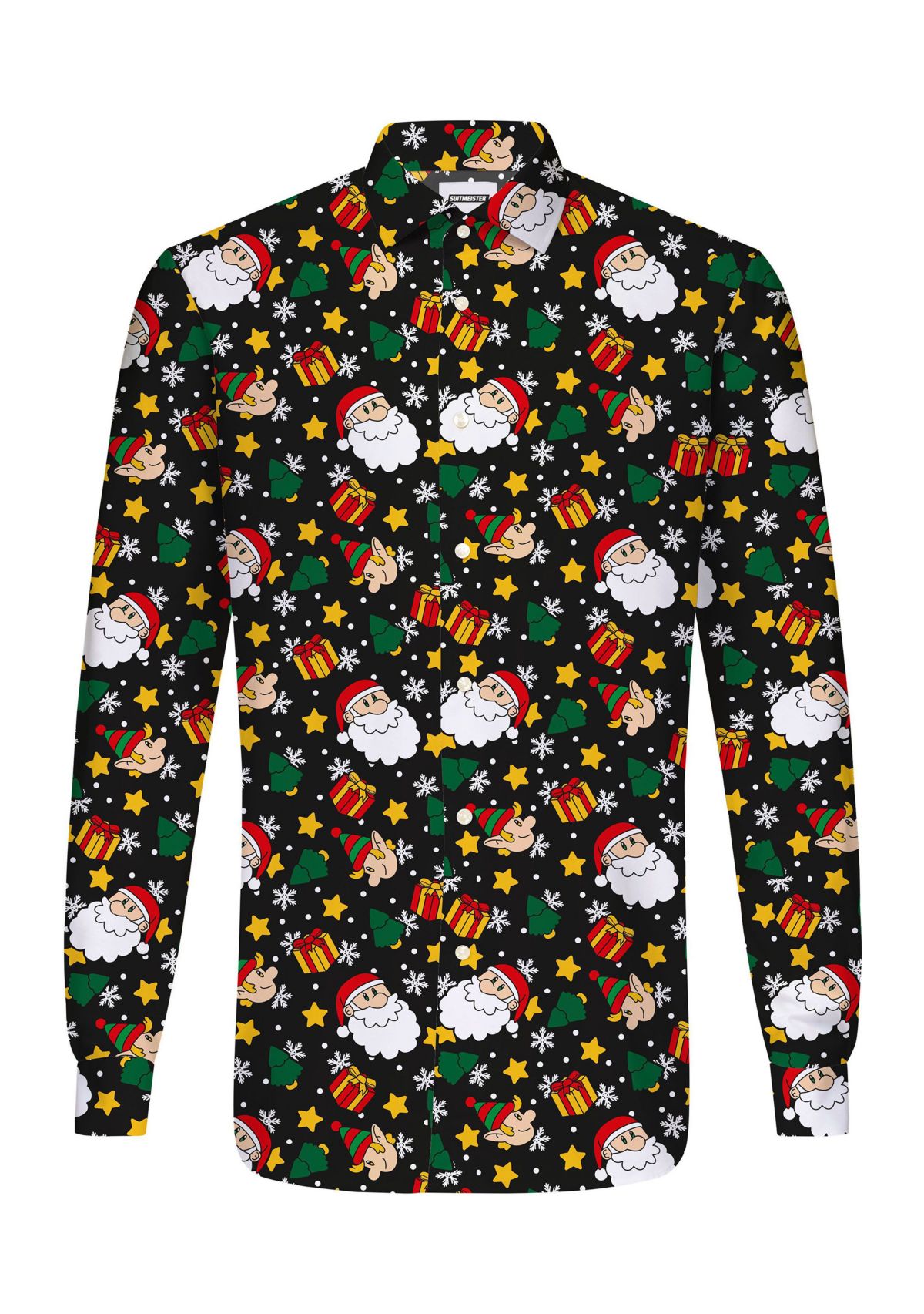Santa Elves Black Long Sleeve Shirt
