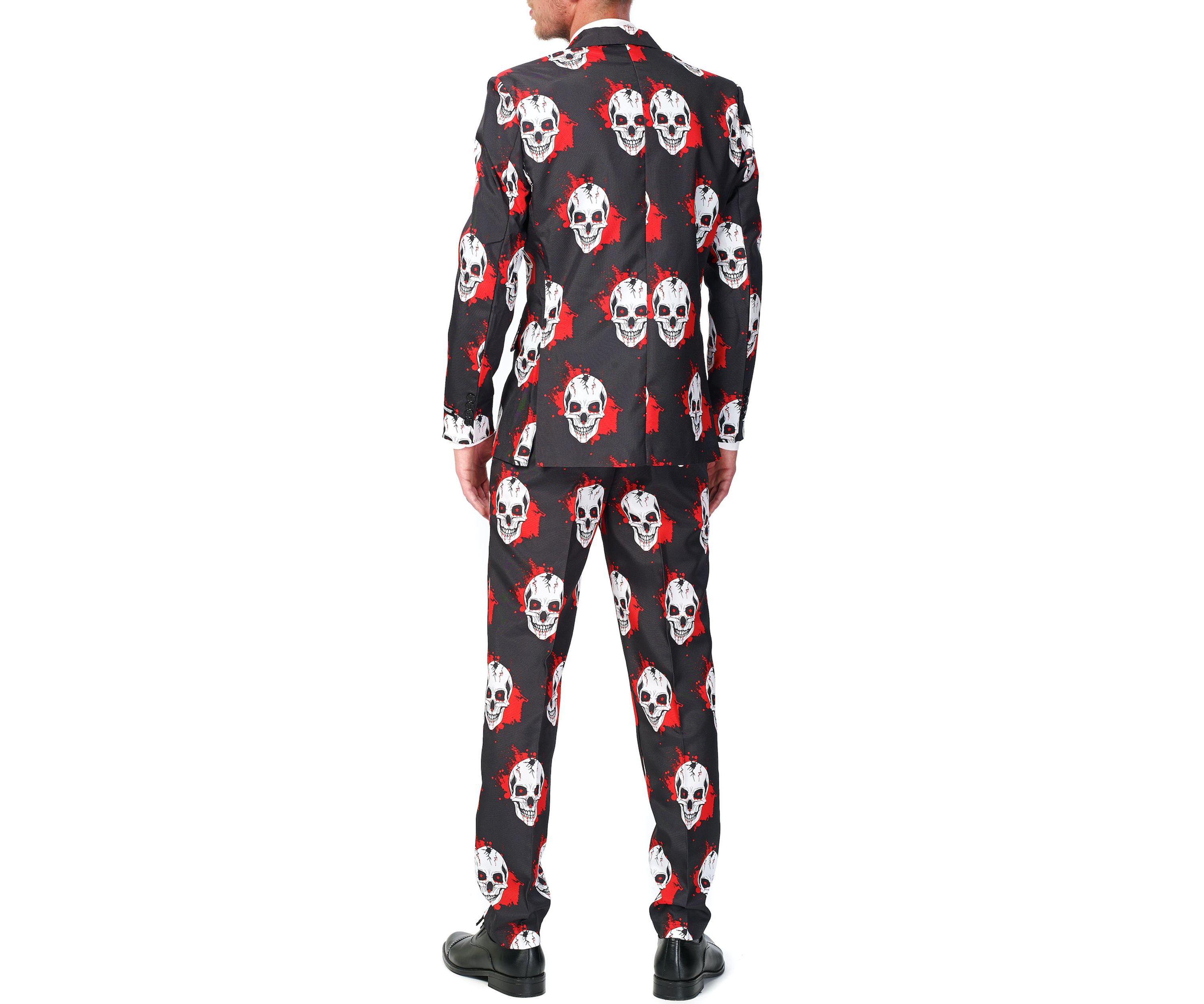 Skulls Blood Halloween 2 Piece Suit + Tie