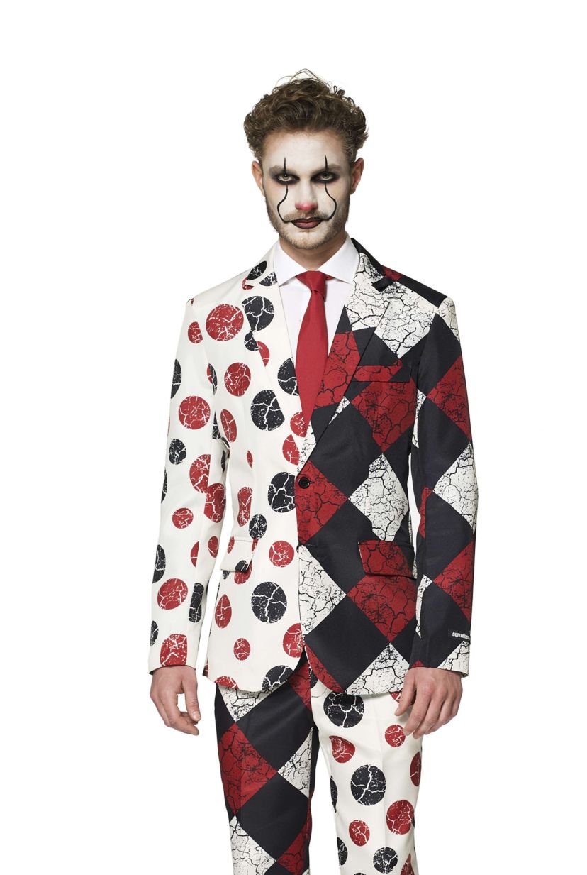 Halloween Clown Vintage 2 Piece Suit + Tie