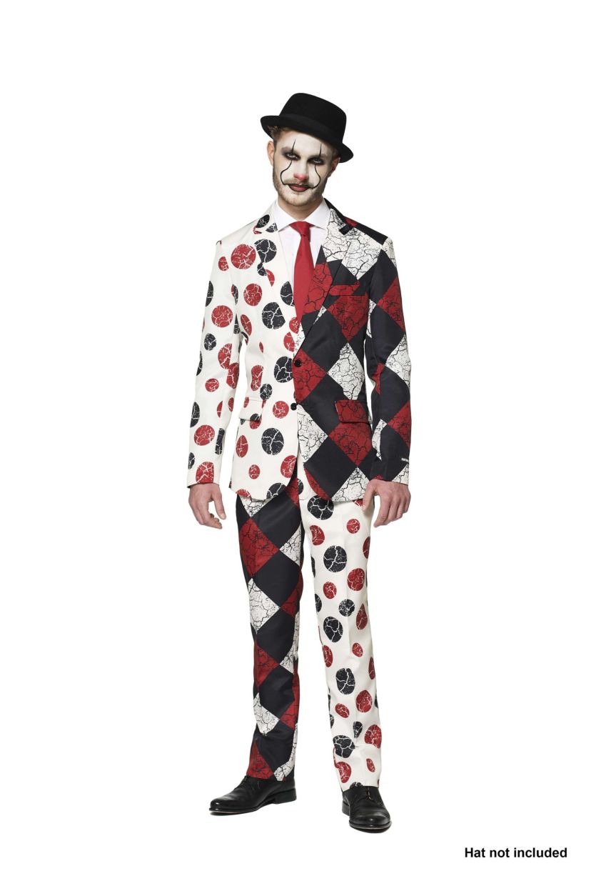 Halloween Clown Vintage 2 Piece Suit + Tie