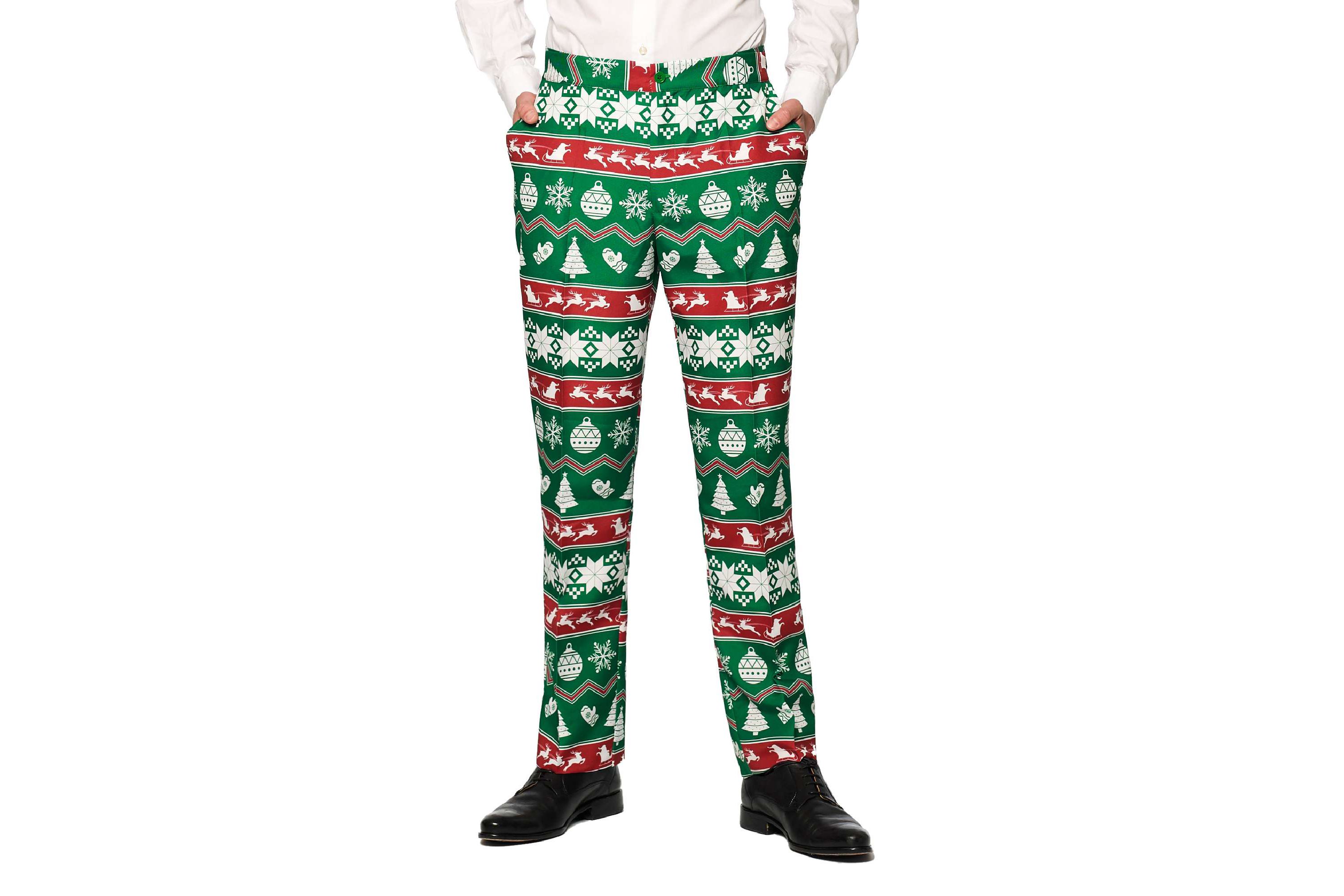 Christmas Green Nordic 2 Piece Suit + Tie