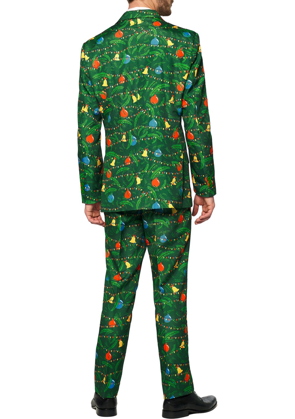 Christmas Green Tree Light Up 2 Piece Suit + Tie