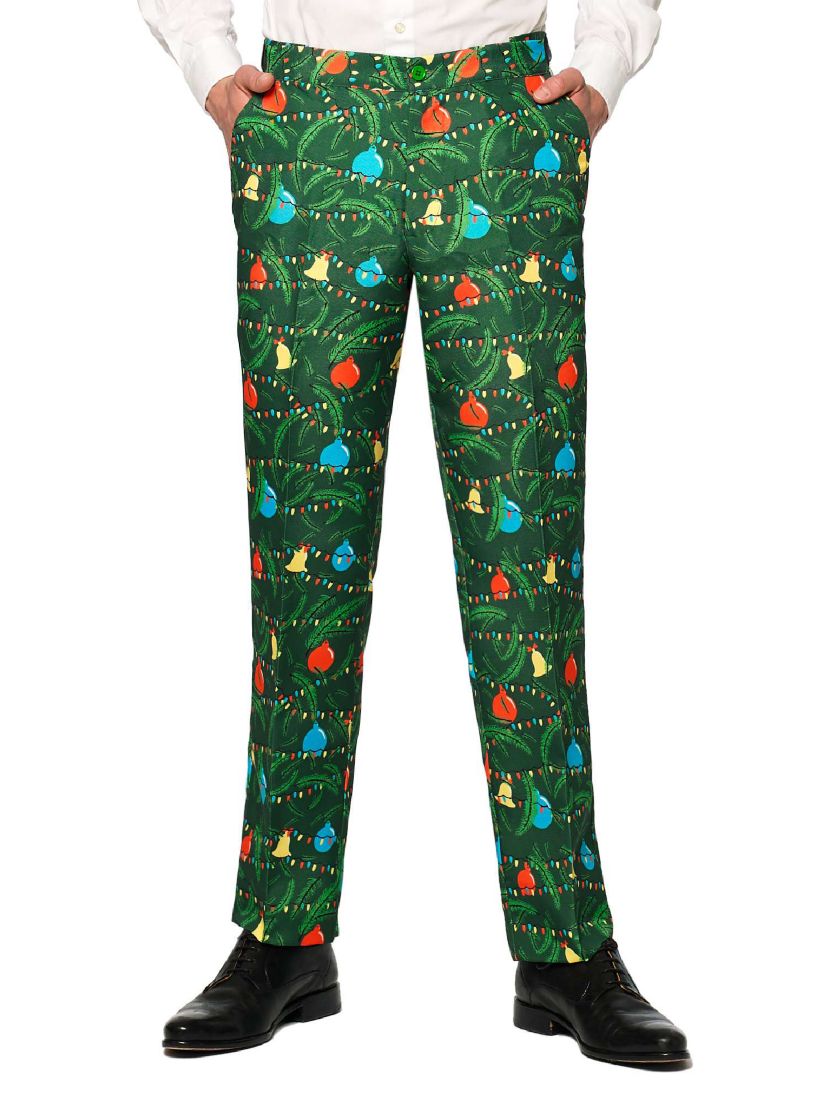 Christmas Green Tree Light Up 2 Piece Suit + Tie