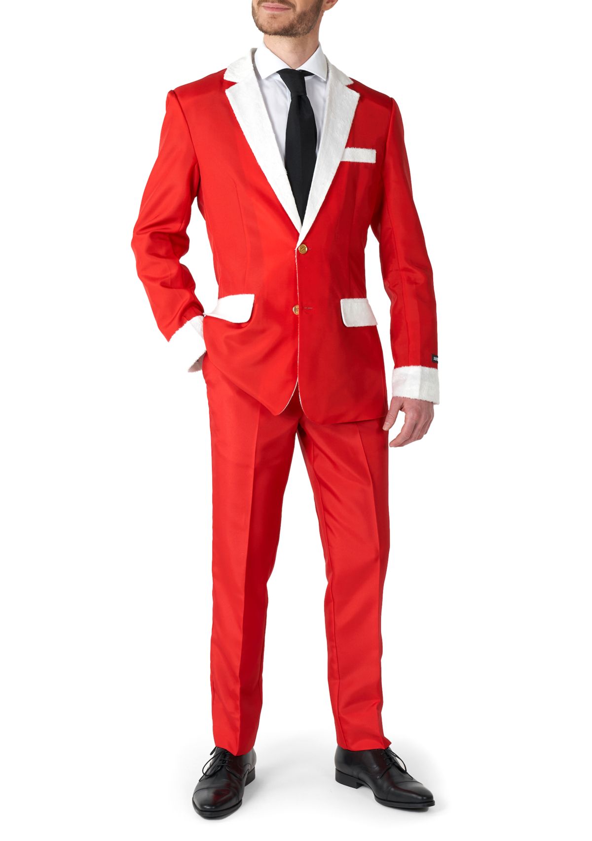 Santa Faux Fur  2 Piece Suit + Tie