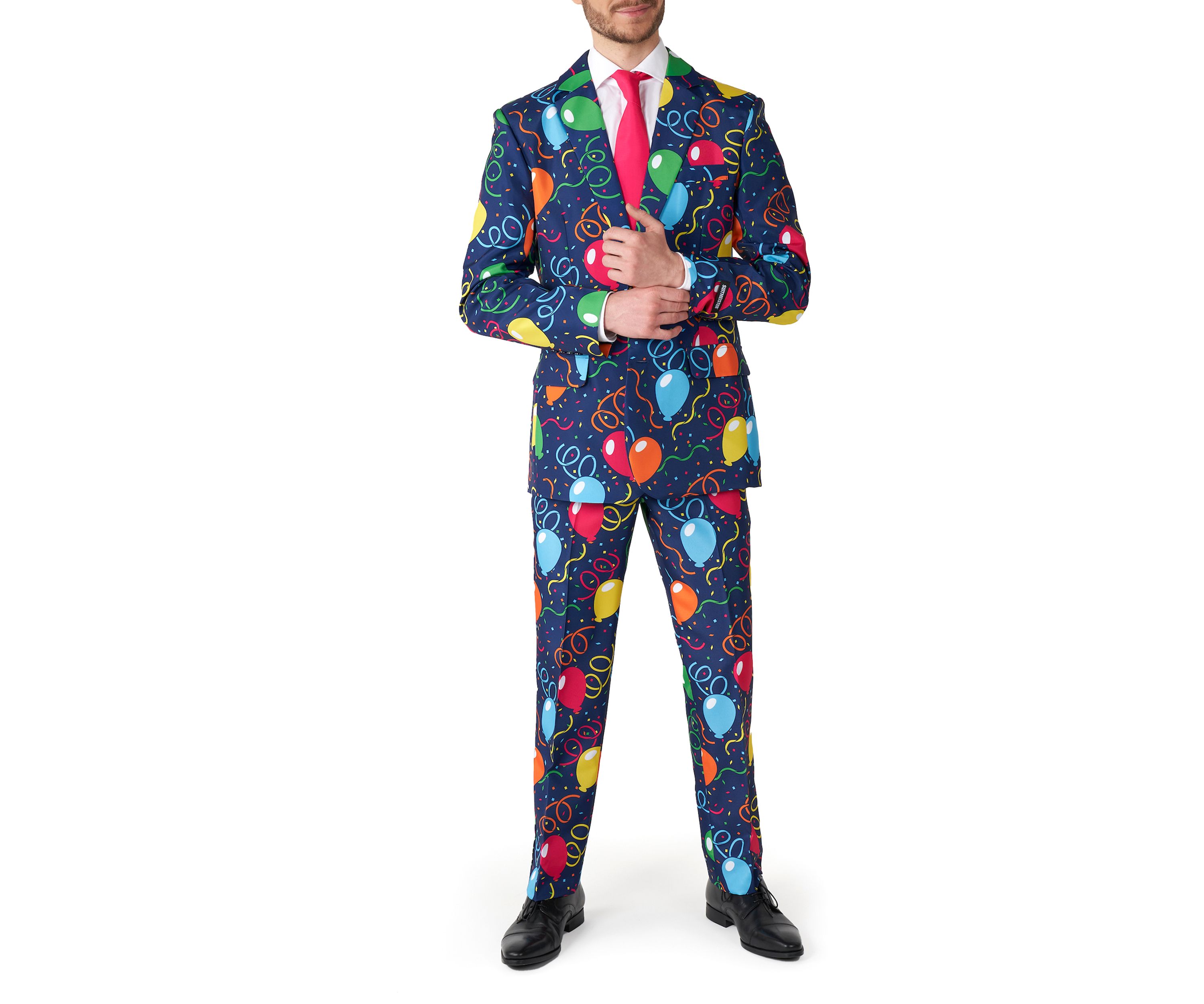 Confetti Balloons Navy 2 Piece Suit + Tie