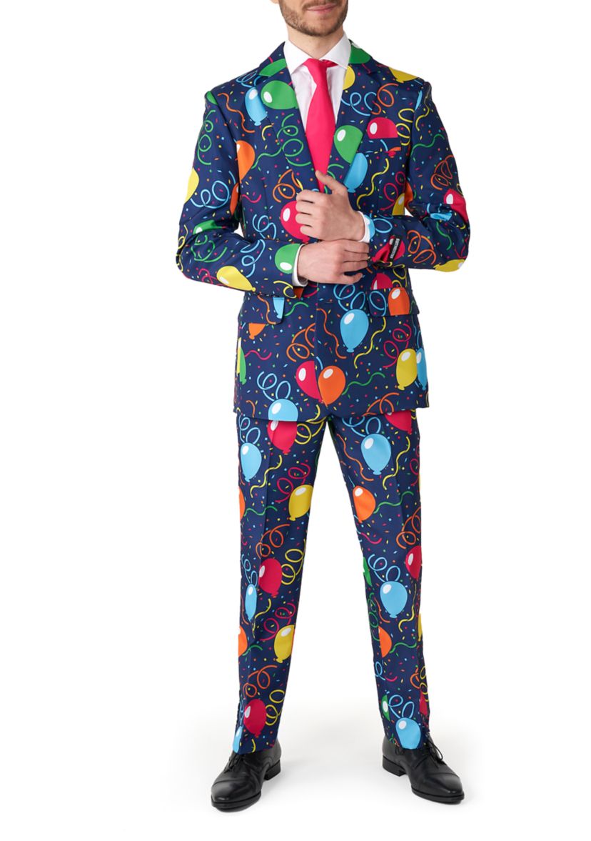 Confetti Balloons Navy 2 Piece Suit + Tie