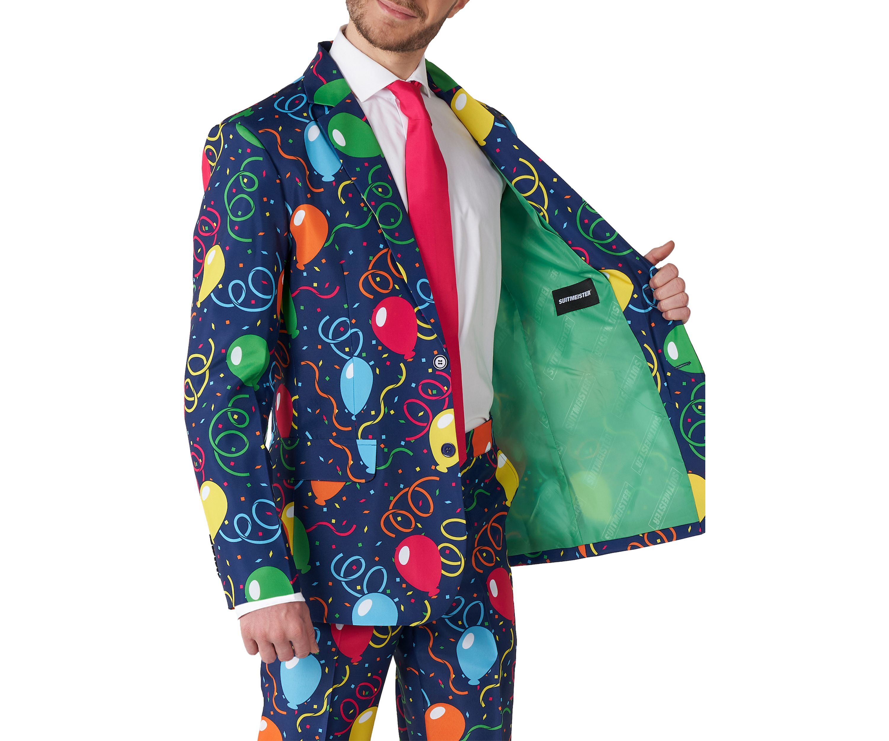 Confetti Balloons Navy 2 Piece Suit + Tie