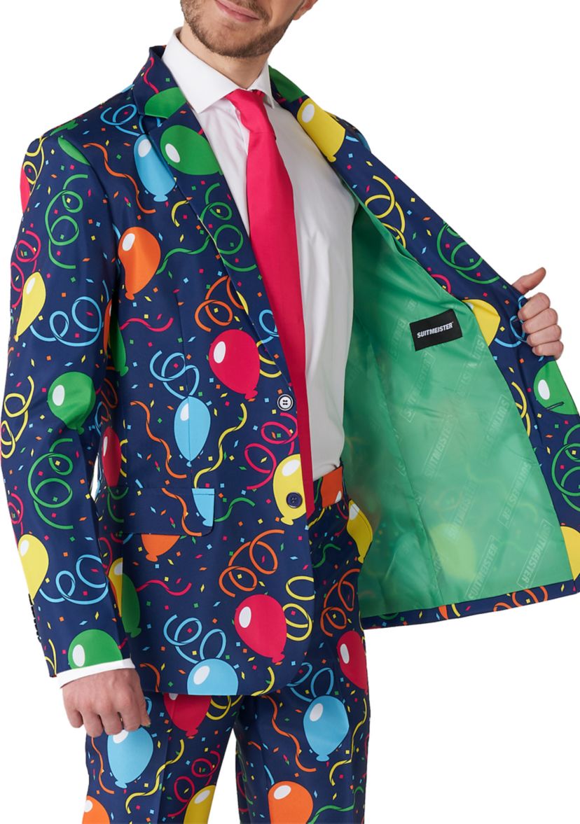 Confetti Balloons Navy 2 Piece Suit + Tie