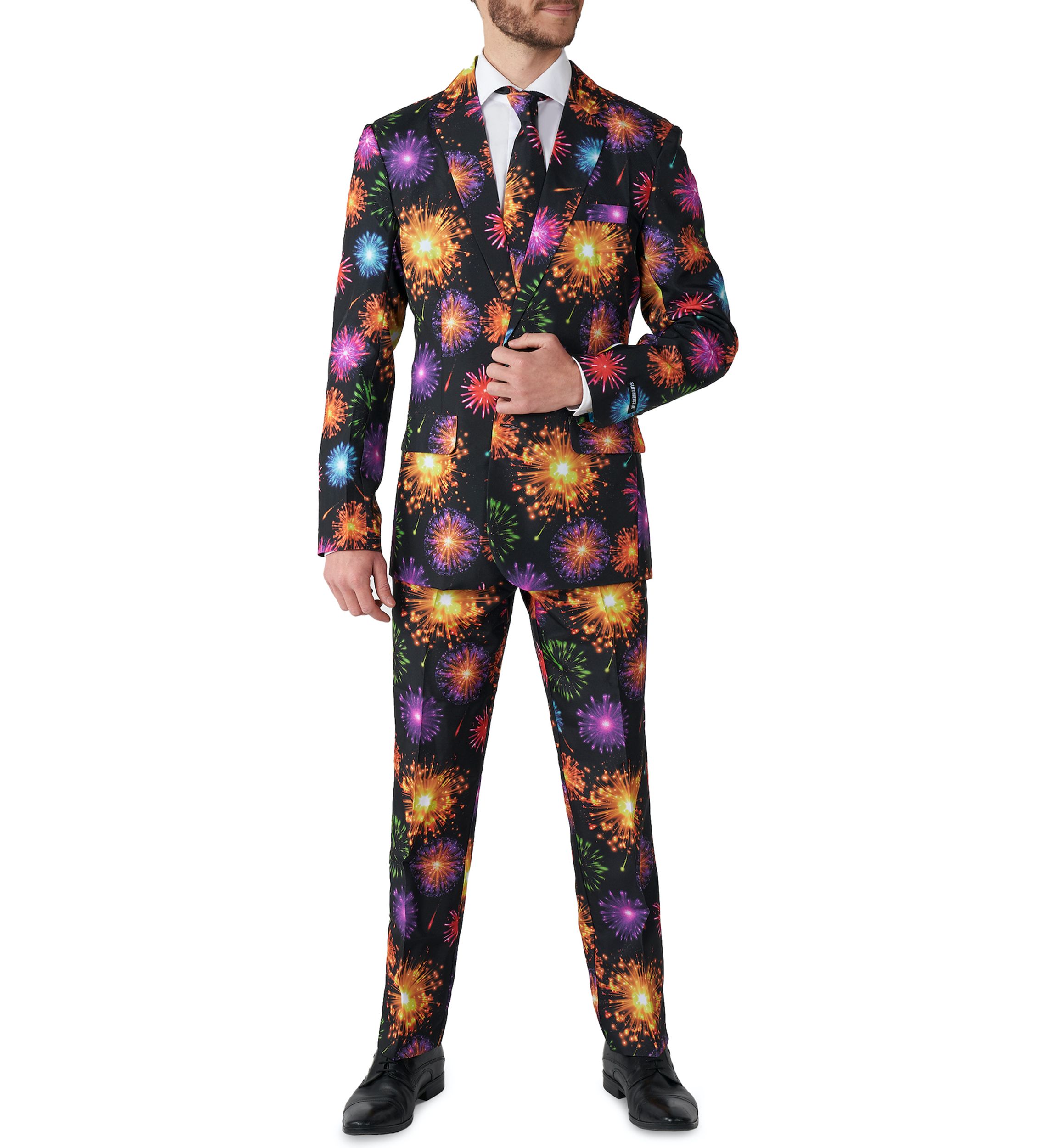 Fireworks Black 2 Piece Suit + Tie