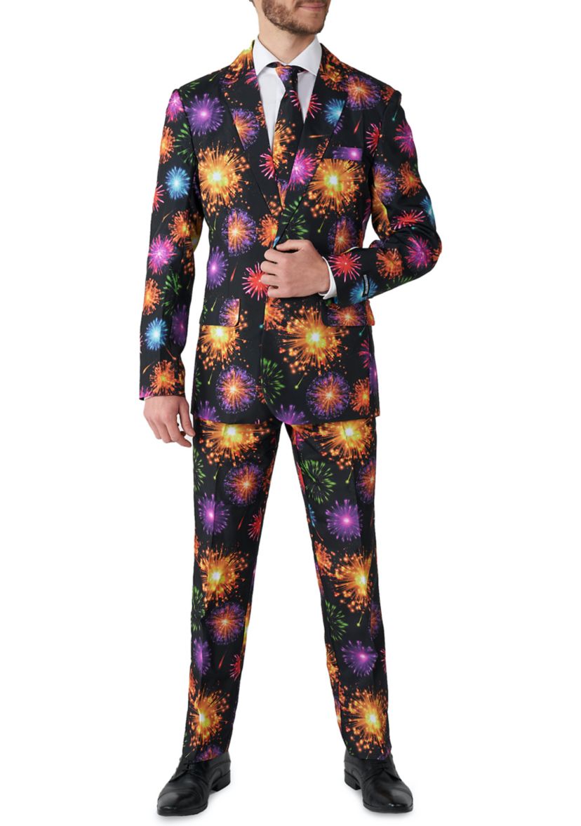 Fireworks Black 2 Piece Suit + Tie