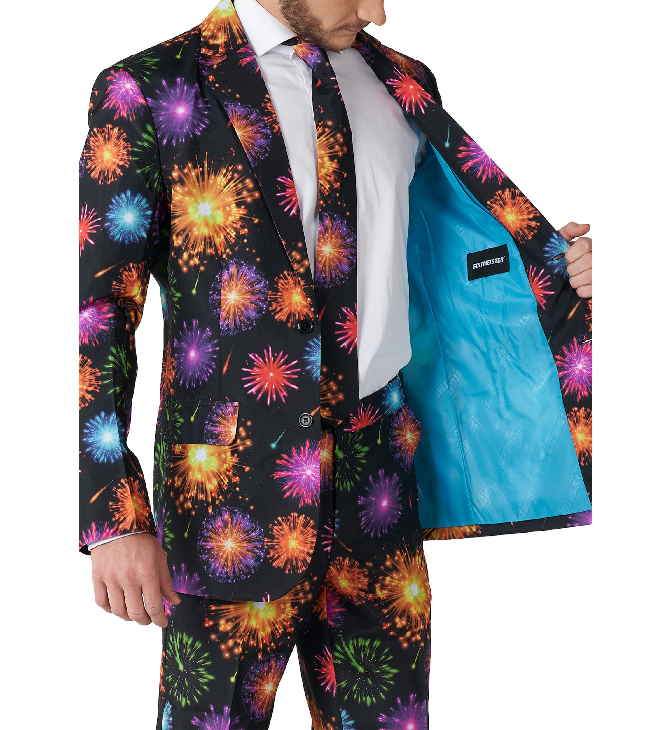 Fireworks Black 2 Piece Suit + Tie