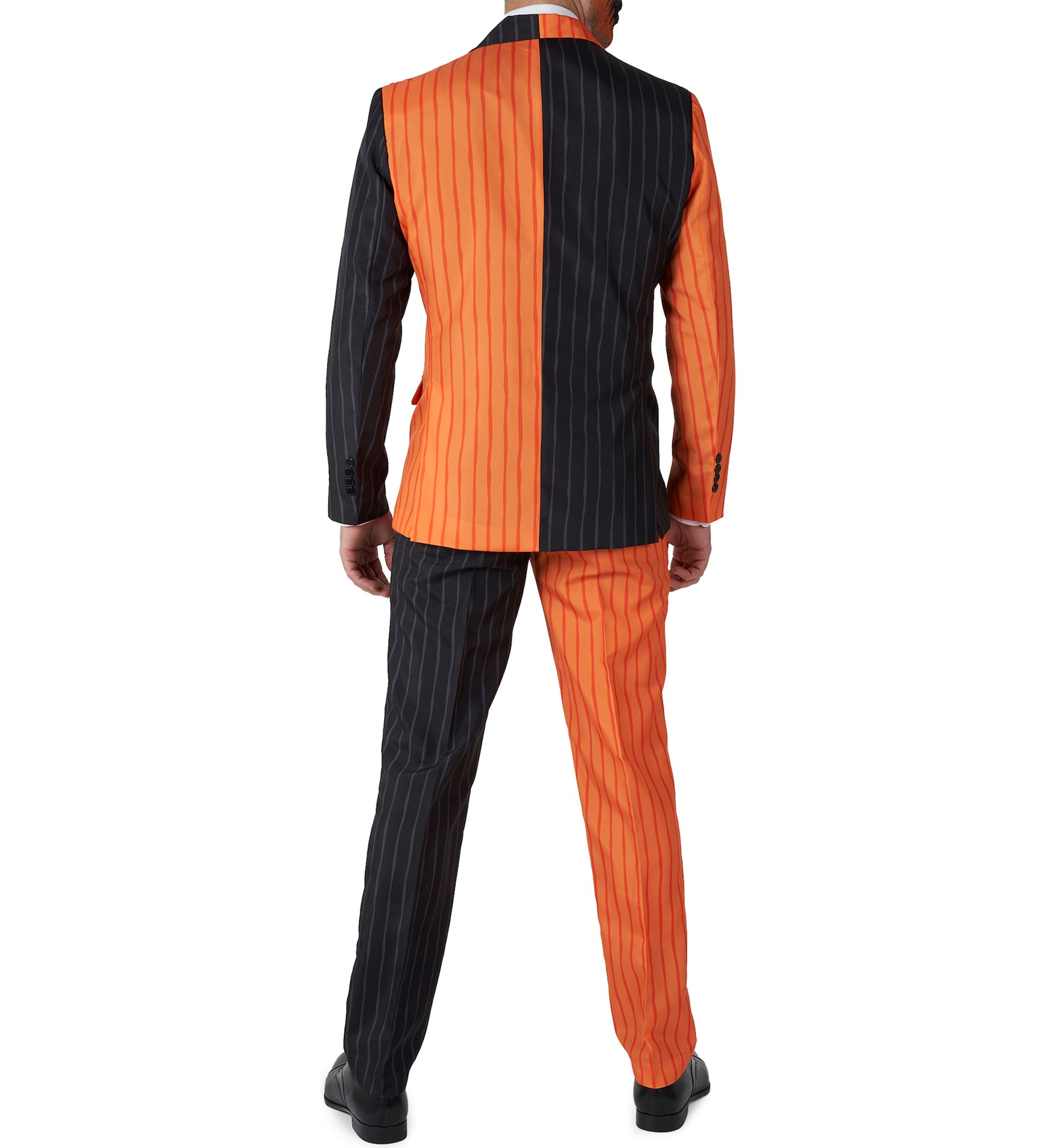 Jack-O Pinstripe Black  2 Piece Suit + Tie