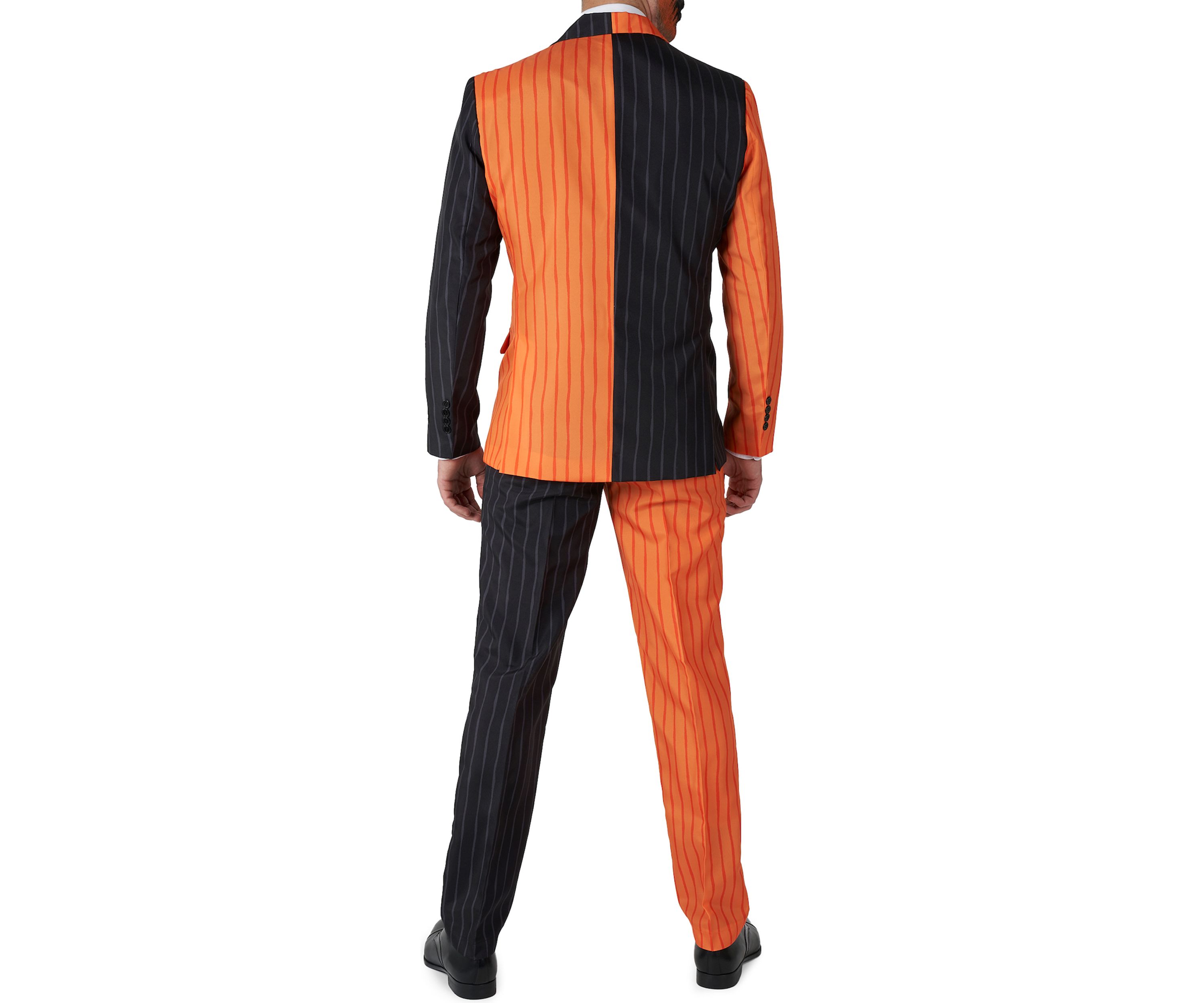 Jack-O Pinstripe Black  2 Piece Suit + Tie