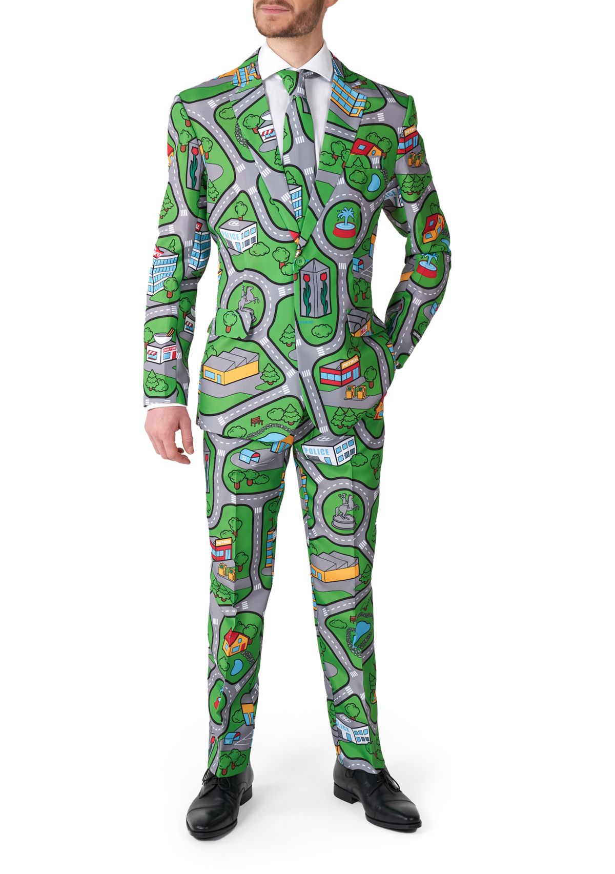 Carpet City Green 2 Piece Suit + Tie
