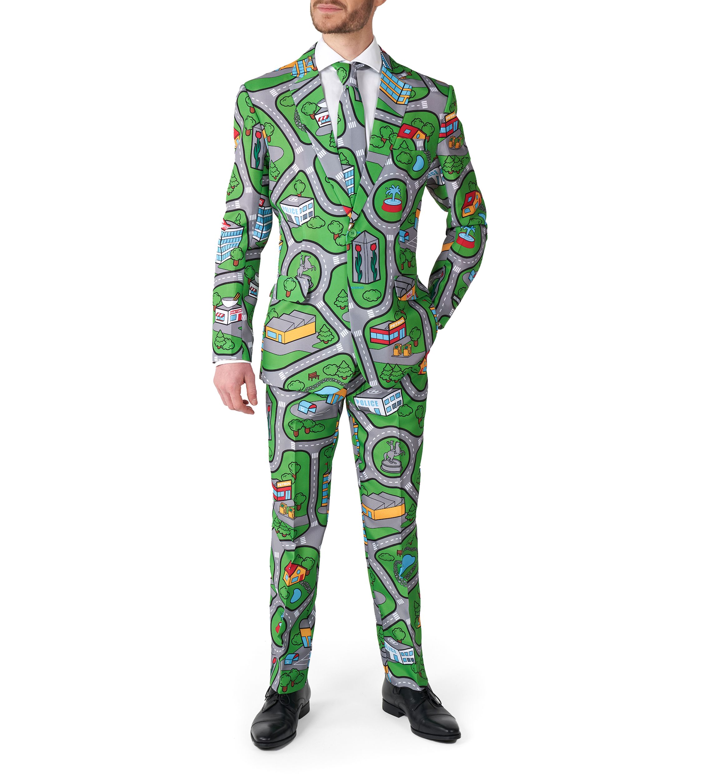 Carpet City Green 2 Piece Suit + Tie