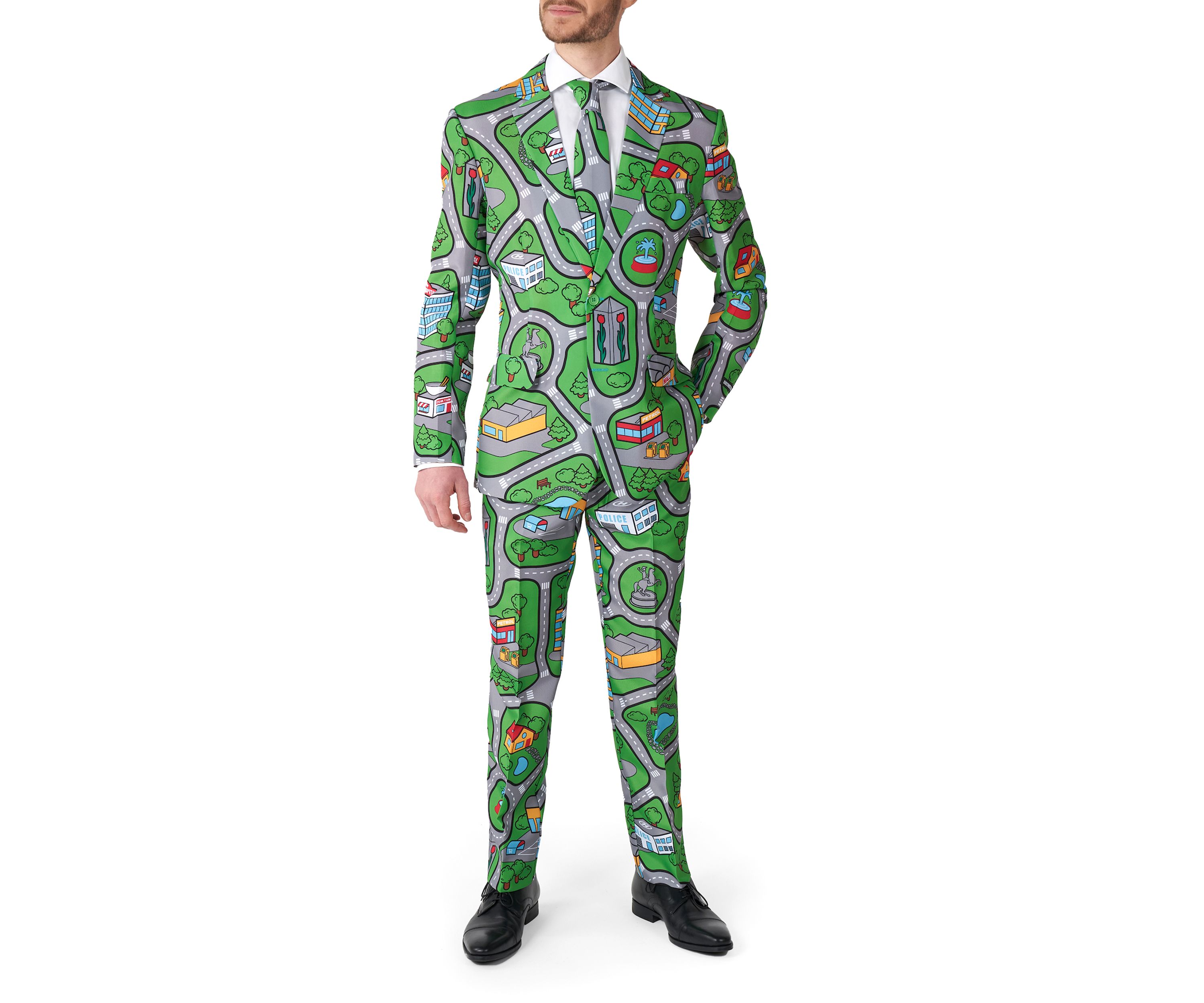 Carpet City Green 2 Piece Suit + Tie