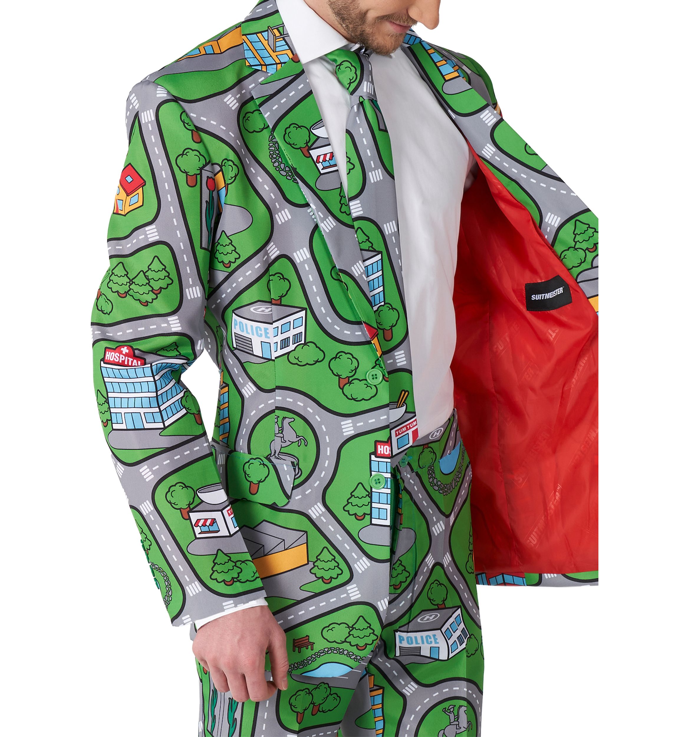 Carpet City Green 2 Piece Suit + Tie