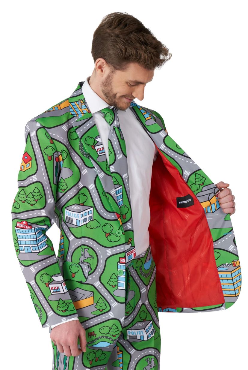 Carpet City Green 2 Piece Suit + Tie