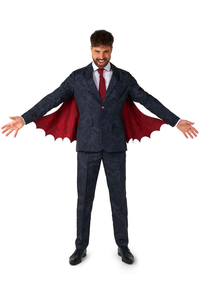 Victorian Vampire Black  2 Piece Suit + Tie