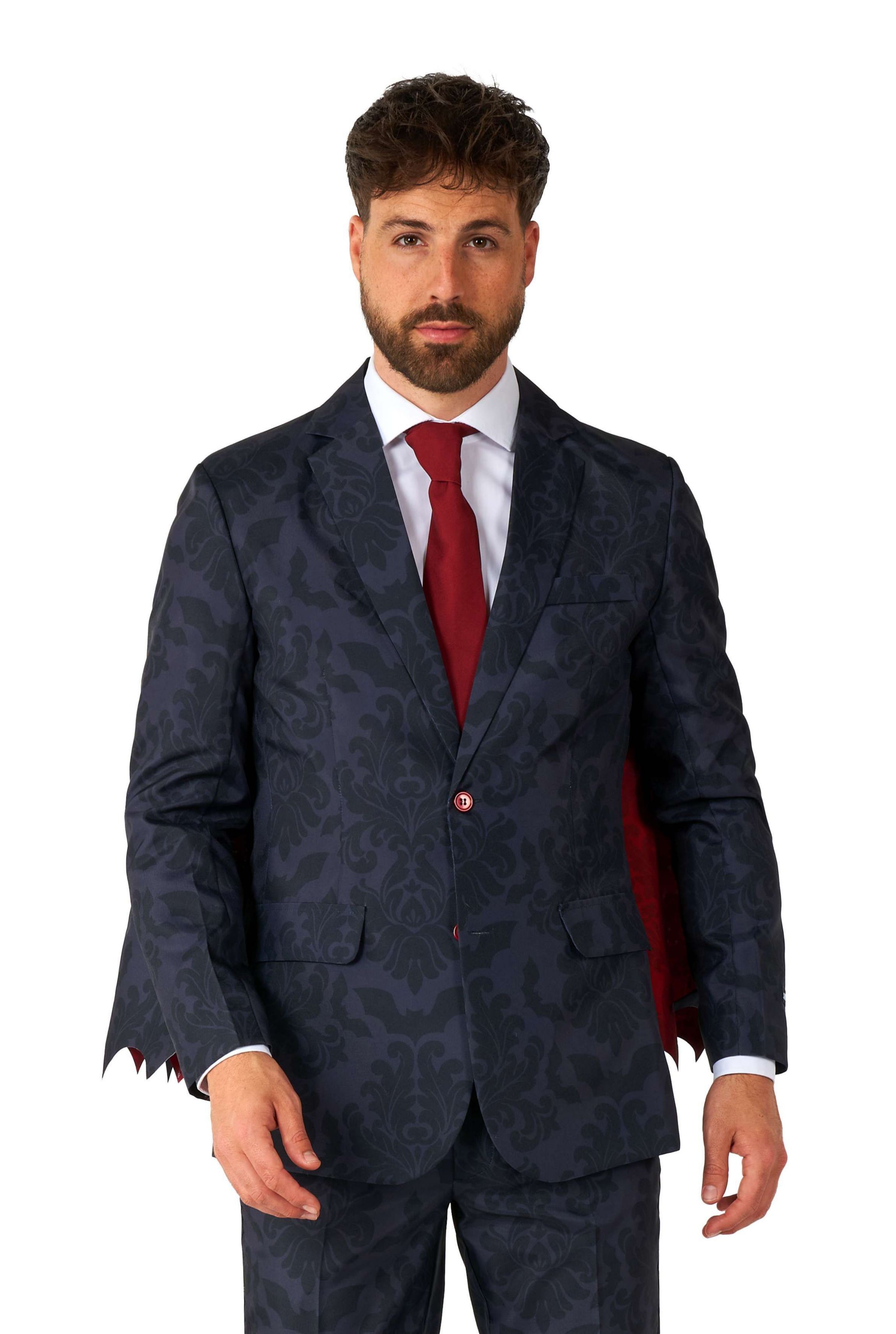 Victorian Vampire Black  2 Piece Suit + Tie